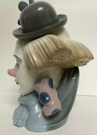 Lladro Pensive Clown Head Figurine 5130 Retired 2001 NO BOX,  1 Chip on Flower 2