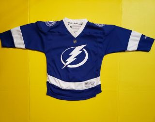 Reebok Tampa Bay Lightning Hockey Jersey Blue Nhl Youth Size Small