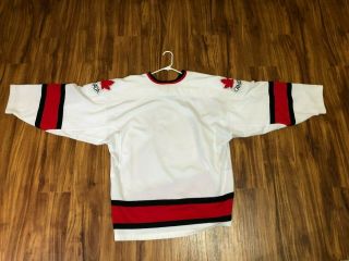 Vintage 2002 Team Canada Nike Hockey Jersey Size XL White Olympics Stitched 3