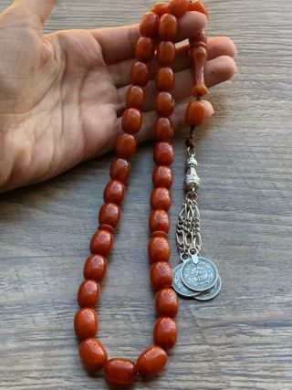 REAL amber 33 german cherry faturan bakelite Islamic Prayer Beads Rosary فاتوران 2
