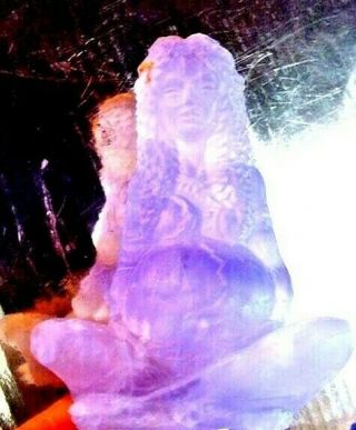 She Me,  Violet Fluorite Stone Crystal Holy Earth Mother Goddess Gaia,  Gaea,  Statue,