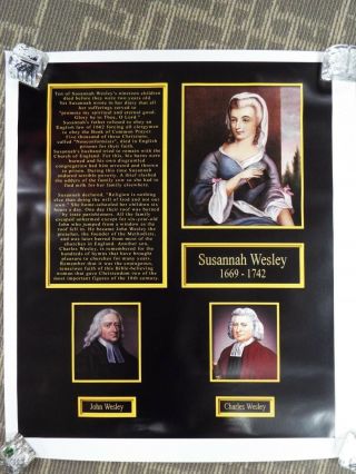 22 " X 26 " Collage Of Susanna Wesley - Mother Of John And Charles Wesley