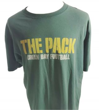 Vintage Reebok Mens T Shirt Size Xl Green Bay Packers Football Nfl The Pack