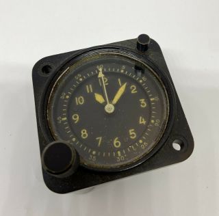 Waltham A13a Aircraft Cockpit Clock