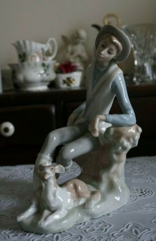 Vintage Lladro Figurine Shepherd Boy With Dog 4659,  Spain