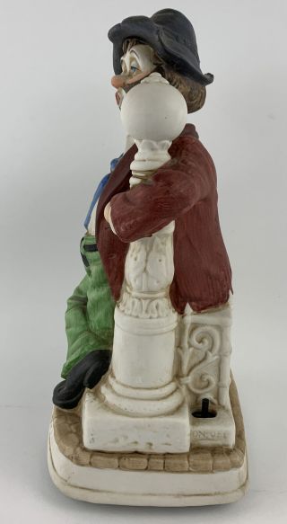 WACO Lampost Willie The Hobo Melody In Motion Porcelain Clown Figurine Only VTG 2
