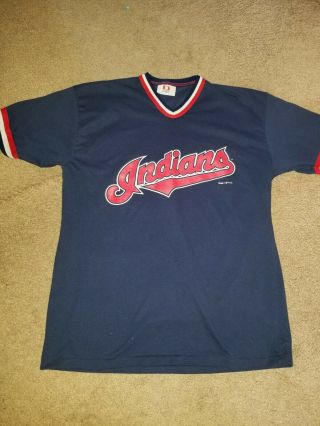 Vintage 1995 Cleveland Indians Baseball (xl) Retro Mlb Classic Logo Jersey Shirt