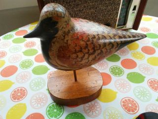 Vintage Sarreid Ltd.  Hand Carved Wood Sea Bird Duck Mid Century Made In Italy