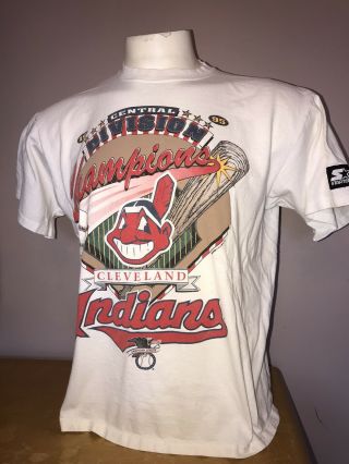Vintage 1995 Cleveland Indians Starter Brand Central Champs Shirt