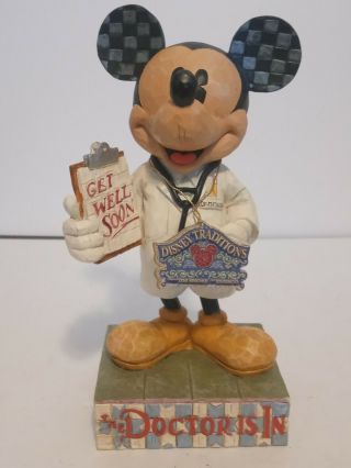 Disney Traditions Mickey Mouse “the Doctor Is In” Statue 8.  75” Tall X 4” Wide