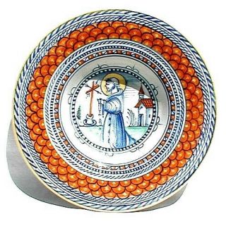 Margaritelli Antonio Deruta " St.  Francis Of Assisi " Bowl