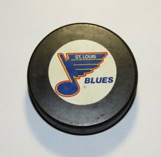1990 - 92 St.  Louis Blues Official Ziegler Game Puck General Tire Not Trench