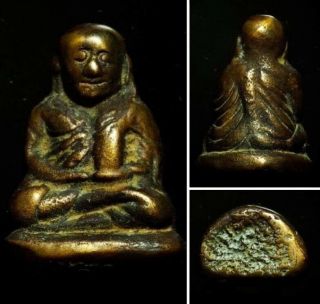 Lp Ngern (pim Kee Ta) Wat Bang Klan Ym127 Rare Talisman Collectibles Antique