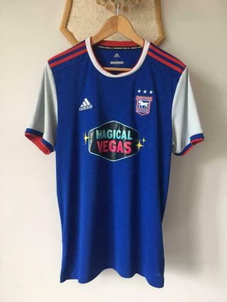 Ipswich Town 2018 2019 Home Football Soccer Shirt Jersey Adidas Maglia Adult (l)