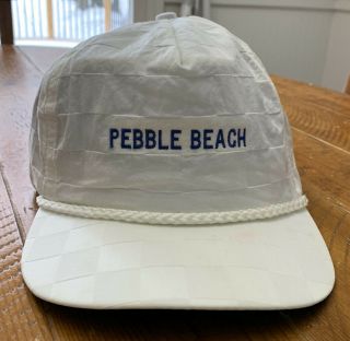 Vintage Pebble Beach Golf Club Links Imperial Golf Hat With Leather Strapback