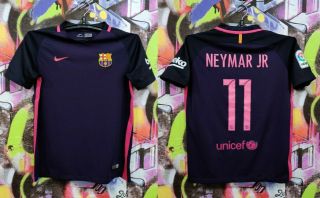 Barcelona Fc Neymar Jr 11 Barca Football Shirt Soccer Jersey Nike 2016 Youth L