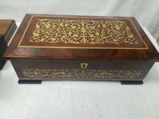 Vintage Swiss Romance Musical Movement By Reuge Made In Italy Jewelry Box