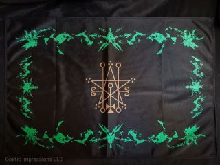 Astaroth Altar Cloth | Ars Goetia Lesser Key Of Solomon Demon Ritual Altar Decor