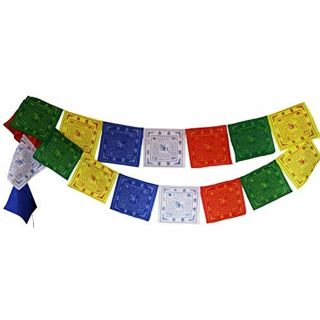 Tibetan Prayer Flags (9.  5 X10) 100 Cotton Premium Quality Large Roll Of 25 With