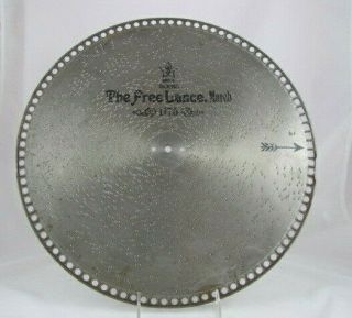 Mira 15 1/2 " Music Box Disc,  The Freelance March By Sousa