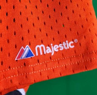 Vintage 90s Majestic Baltimore Orioles Stitched Orange Mesh Jersey Shirt M USA 2