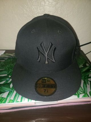 York Yankees Nyy Mlb Authentic Era 59fifty Fitted Cap 7 3/8 Baseball Hat