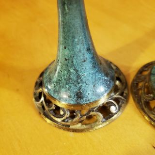 Vintage OPPENHEIM ISRAEL Brass Travel Candle Holders 4.  5 