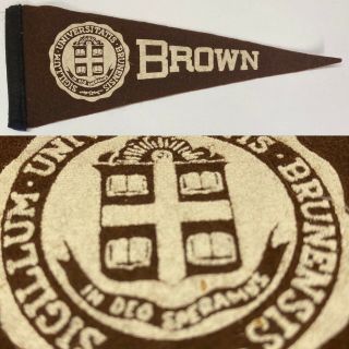 1950s Brown Bears Ivy League College University Mini Pennant 3.  5x9