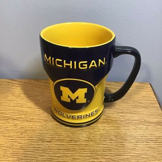 University Of Michigan Wolverines Sculpted Coffee Mug 13 Oz.  By Russ Berrie