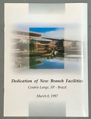 Watchtower - Brazil Bethel Dedication Program And Tour Brochures - March 1997