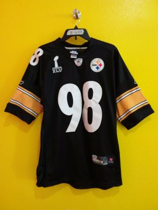 Pittsburgh Steelers 98 Casey Hampton Reebok Football Jersey Size Mens (48)