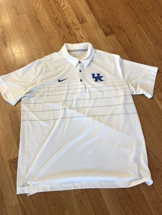 Nike Uk Kentucky Wildcats Dri - Fit Polo Shirt S/s Mens Size Xl