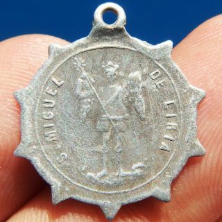 Rare St Michael Archangel Religious Medal Old Our Lady Of Health Pendant