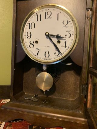 Regulator 31 day wall / mantel clock with key Spiegel 77 - 7747 2