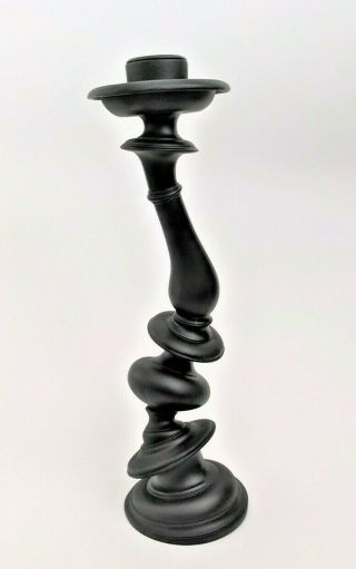 Areaware Distortion Black Candlestick By Paul Loebach,  9.  75 " Tall