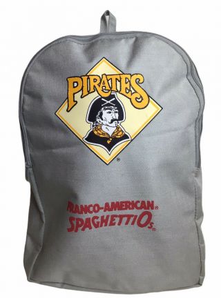 Vtg Pittsburgh Pirates Franco - American Spaghetti O’s School Book Bag Backpack