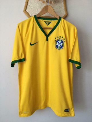 Brazil 2014 2015 2016 World Cup Home Football Soccer Shirt Jersey Nike Camiseta
