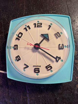 Vintage Mcm Spartus Electric Clock