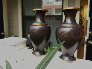 Lovely Vintage Chinese Cloisonne Jingfa Vases