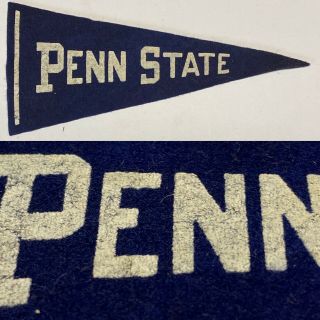 1940’s Penn State Nittany Lions University St Psu Mini Pennant 2.  5x5.  5 Football