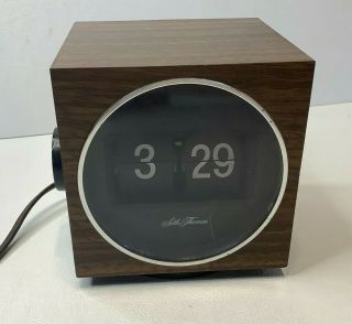 Vintage Retro Speed Read Cube Lite Flip Clock By Seth Thomas Model 0854 - 000