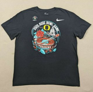 Nike Tee Oregon Ducks 2020 Rose Bowl Game Black T - Shirt Men 