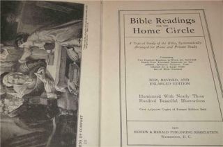 1920 BOOK BIBLE READINGS for the HOME CIRCLE REVIEW & HERALD 7th DAY ADVENTIST 3
