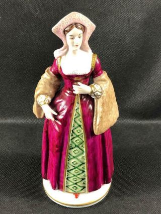 Fine Dresden Sitzendorf Porcelain Hand Painted Figurine Catherine Of Aragon