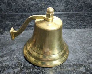 Vintage Solid Brass Ship Boat Dinner Bell Nautical Maritime Navy