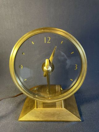 Vintage Haddon Golden Visionette Model 80 Electric Clock