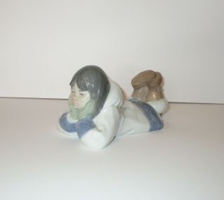 NAO Lladro DREAMING ON THE ICE Eskimo Girl Figurine 1298 Vintage 1997 2