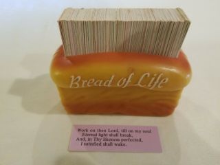Vintage Bread Of Life 1971 Cross Publishing Loaf With Cards Of Bible Verses