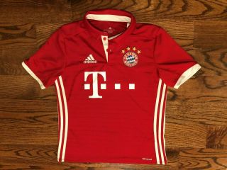 Fc Bayern Munich Adidas Climacool 2016 - 17 Home Soccer Jersey Youth Large