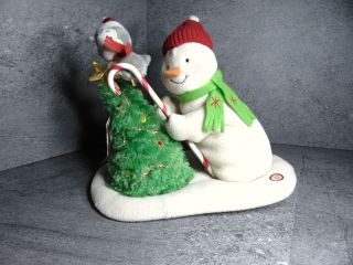 2010 Hallmark Trimming The Tree Snowman Animated Musical Figure W/tags